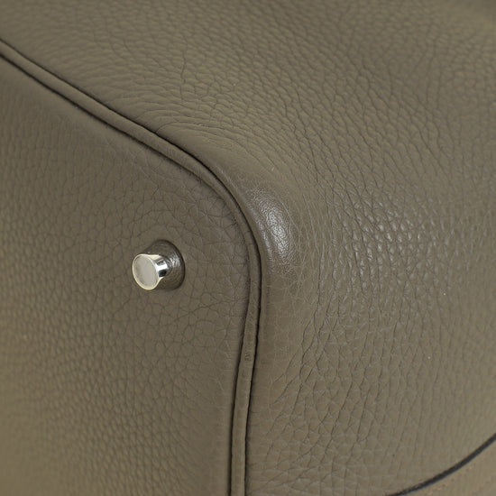 Hermes Gris Etain Picotin Lock 22 Bag