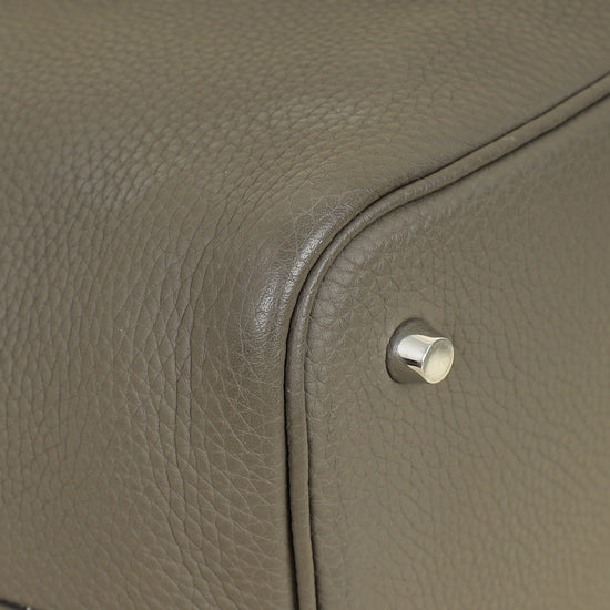 Hermes Gris Etain Picotin Lock 22 Bag