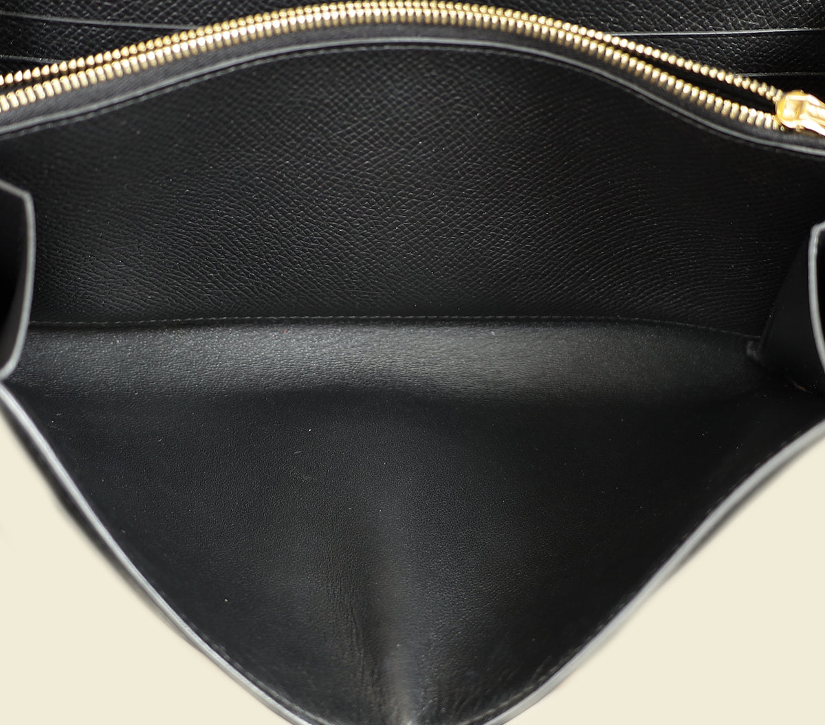 Hermes Noir Constance To Go Lizard Lock Wallet