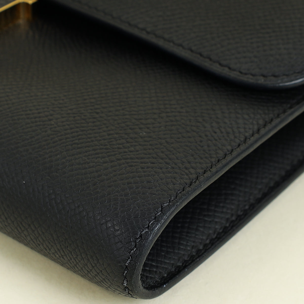Hermes Noir Constance To Go Lizard Lock Wallet