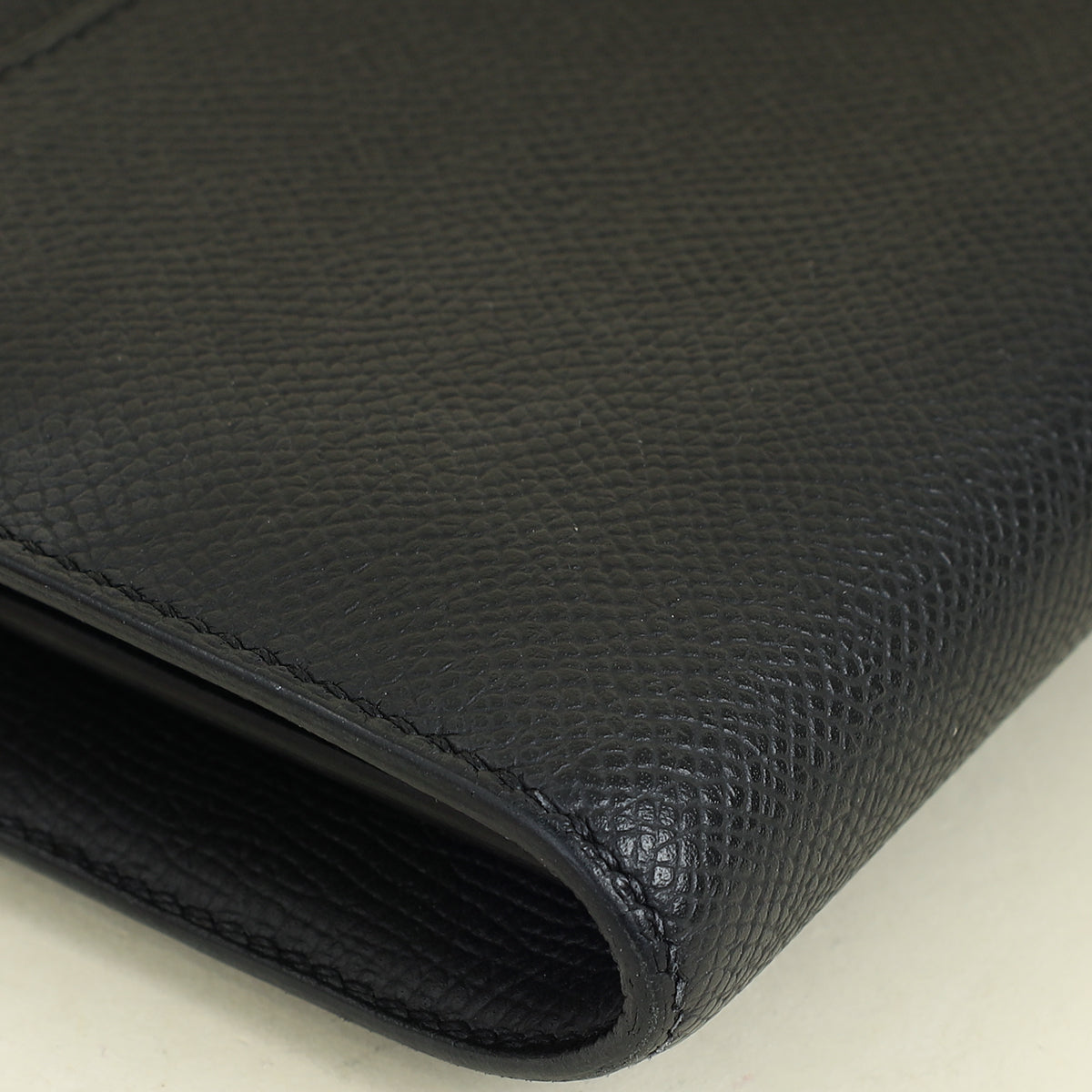 Hermes Noir Constance To Go Lizard Lock Wallet