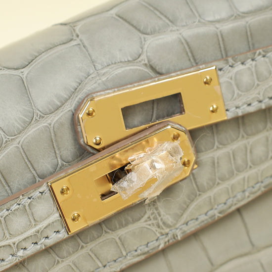 Hermes Bicolor Kelly 25 Verso Retourne Alligator Mississippien Horse Shoe Bag