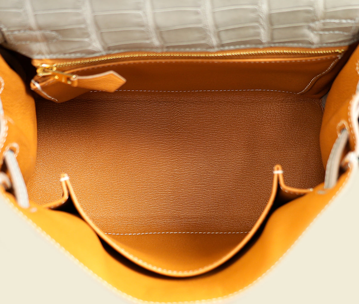 Hermes Bicolor Kelly 25 Verso Retourne Alligator Mississippien Horse Shoe Bag