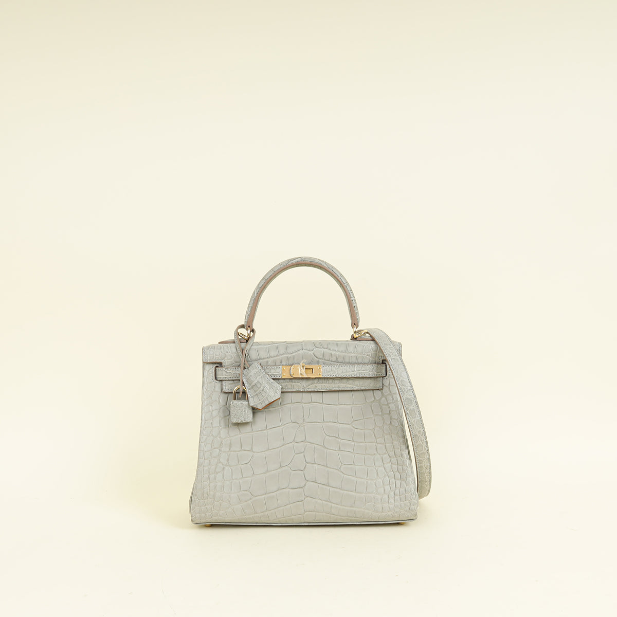 Hermes Bicolor Kelly 25 Verso Retourne Alligator Mississippien Horse Shoe Bag