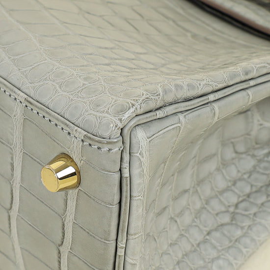 Hermes Bicolor Kelly 25 Verso Retourne Alligator Mississippien Horse Shoe Bag