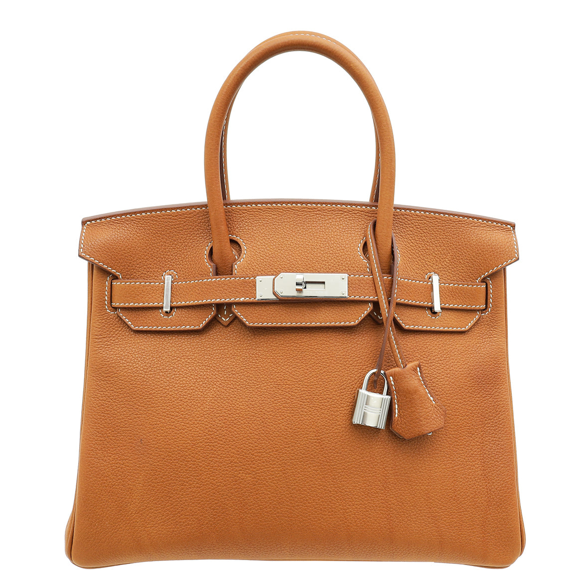 Hermes Fauve Barenia Faubourg Retourne Birkin 30 Bag