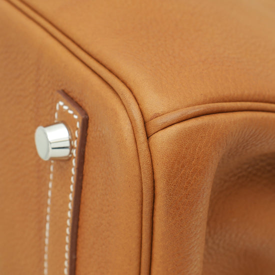 Hermes Fauve Barenia Faubourg Retourne Birkin 30 Bag