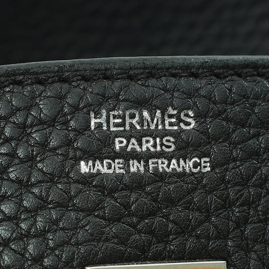 Hermes Noir Retourne Birkin 25 Bag