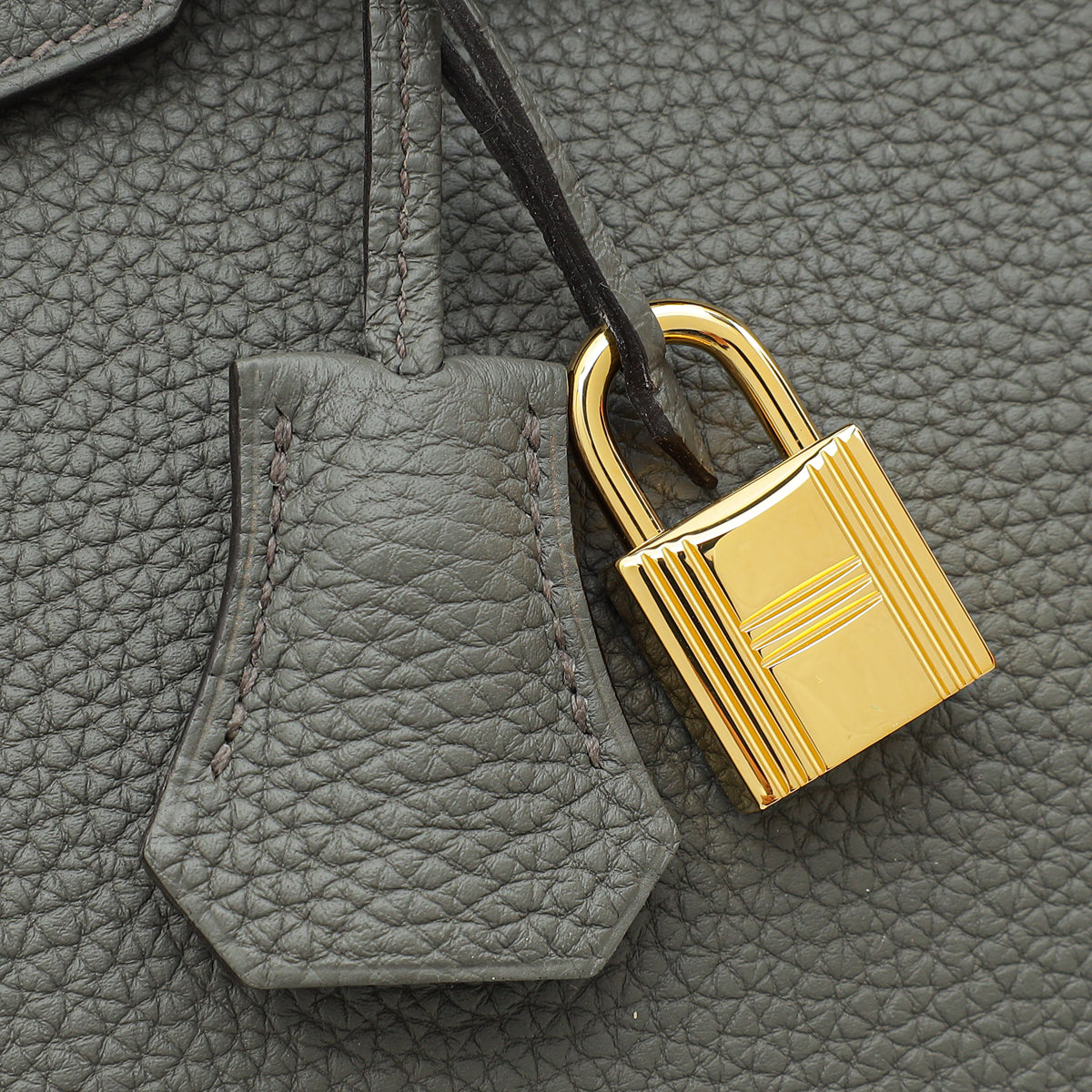 Hermes Gris Etain Retourne Birkin 30 Bag