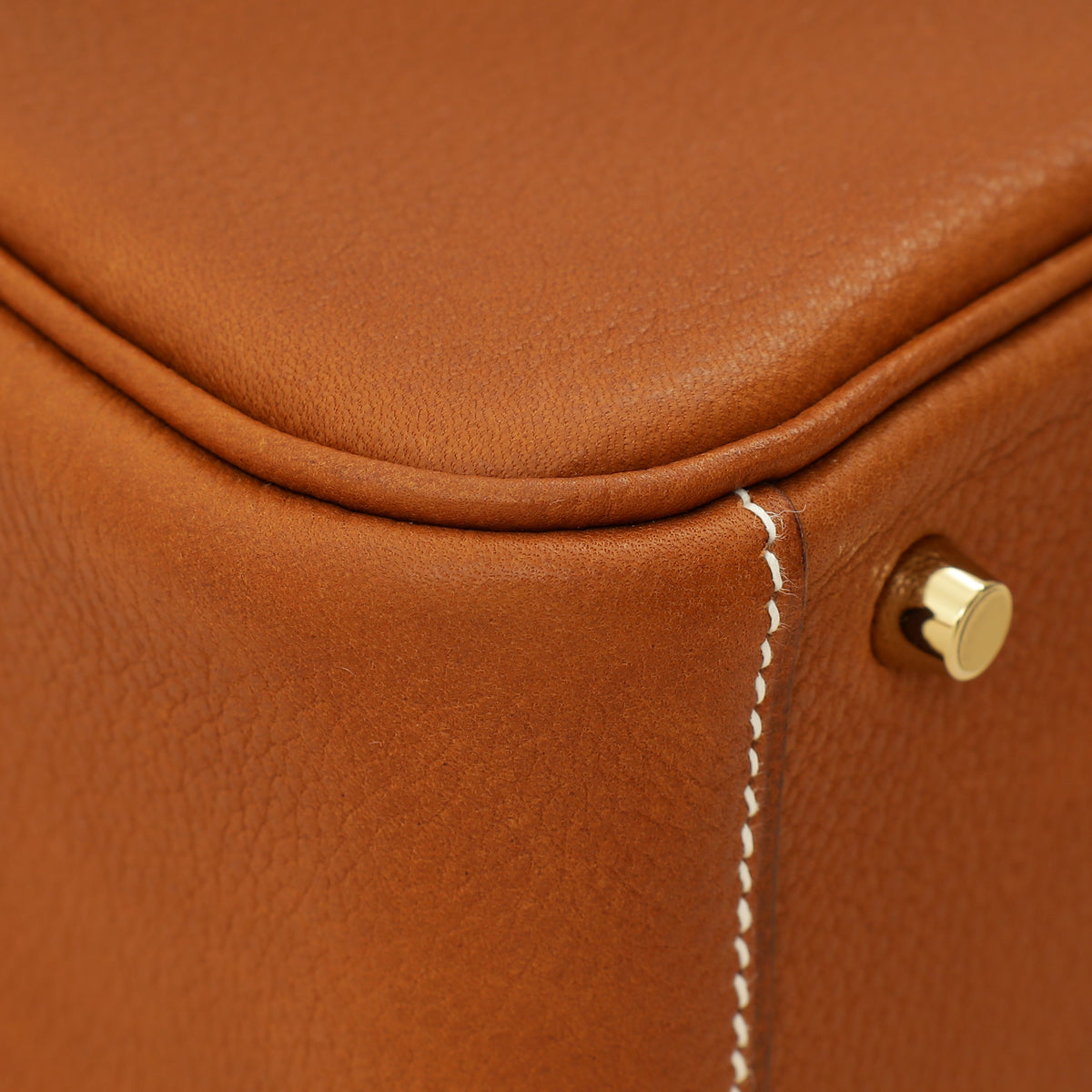 Hermes Gold Lindy II Mini Bag W/ Grain Toile Canvas Shoulder Strap-Hermes-THE CLOSET