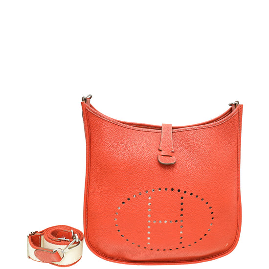 Hermes Orange Togo Leather Evelyne I GM Bag Hermes | The Luxury Closet