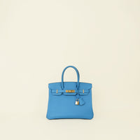 Hermes Bleu Zanzibar Retourne Birkin 30 Bag