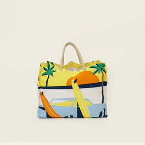 Hermes Bicolor Apres La Vague Beach Bag