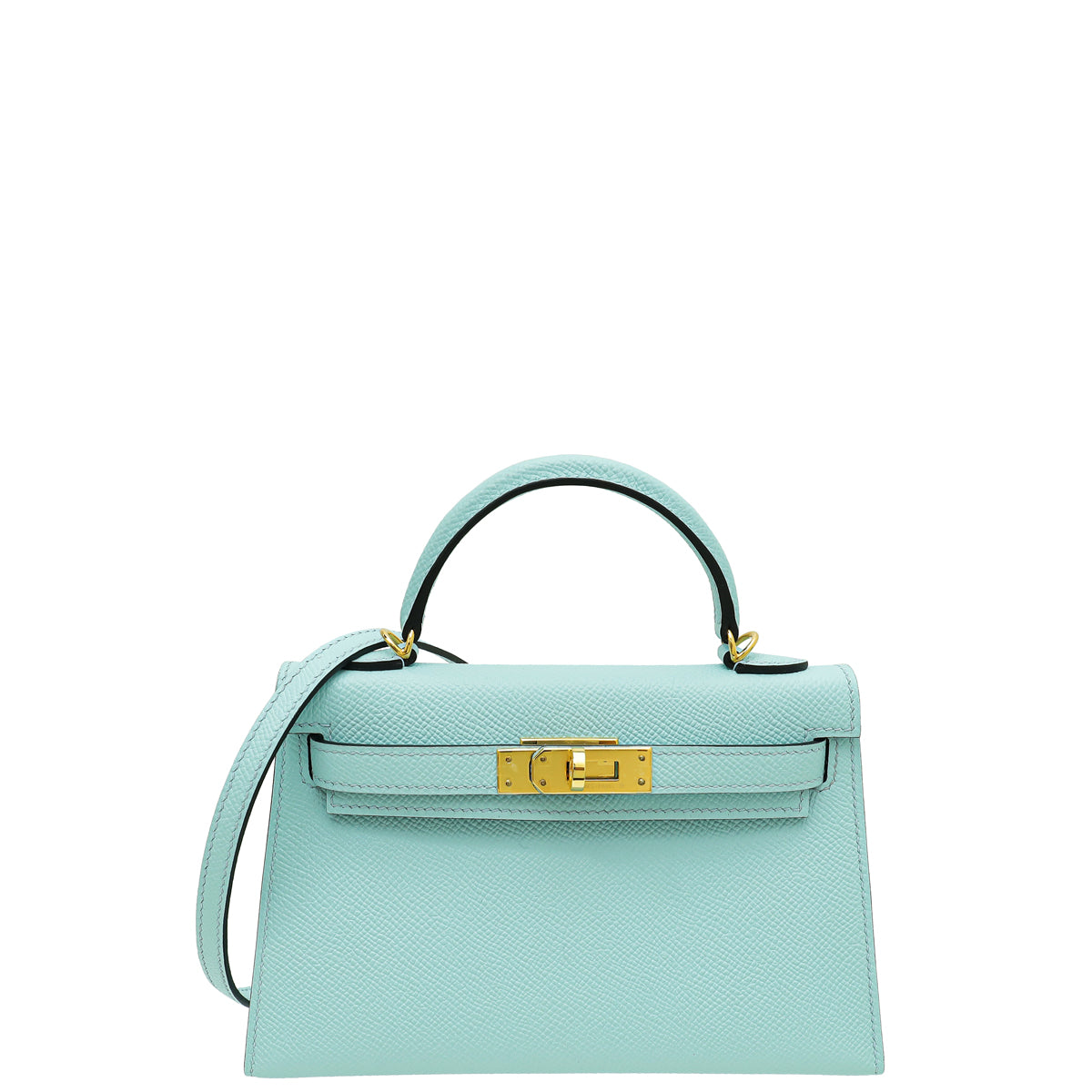 Hermes Bleu Zephyr Sellier Mini Kelly Bag-Hermes-THE CLOSET