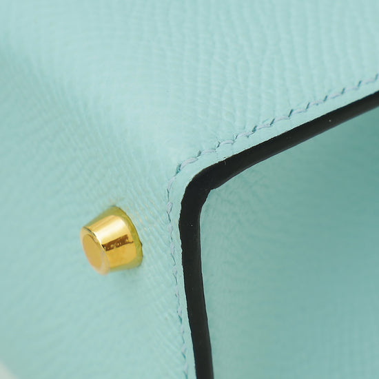 Hermes Bleu Zephyr Sellier Mini Kelly Bag