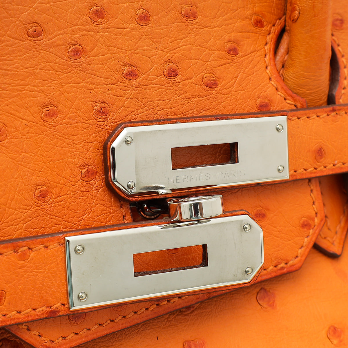 Hermes Tangerine Ostrich Birkin 30 Bag – The Closet