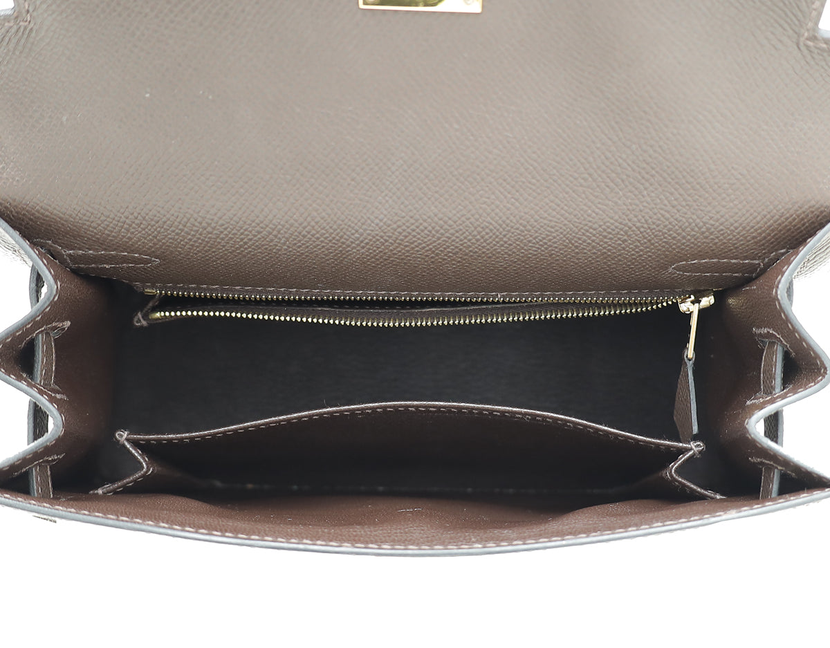 Hermes Chocolate Sellier Kelly 25 Bag – The Closet