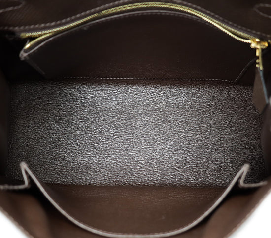 Hermes Chocolate Sellier Kelly 25 Bag