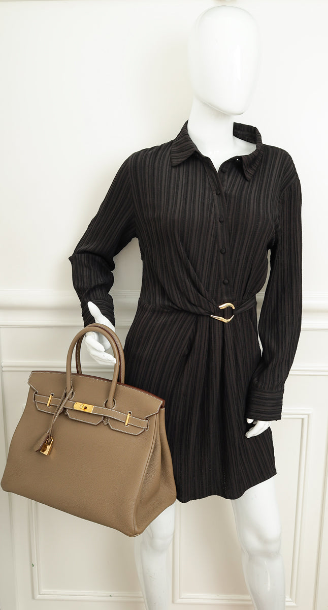 Hermes Etoupe Retourne Birkin 35 Bag-Hermes-THE CLOSET