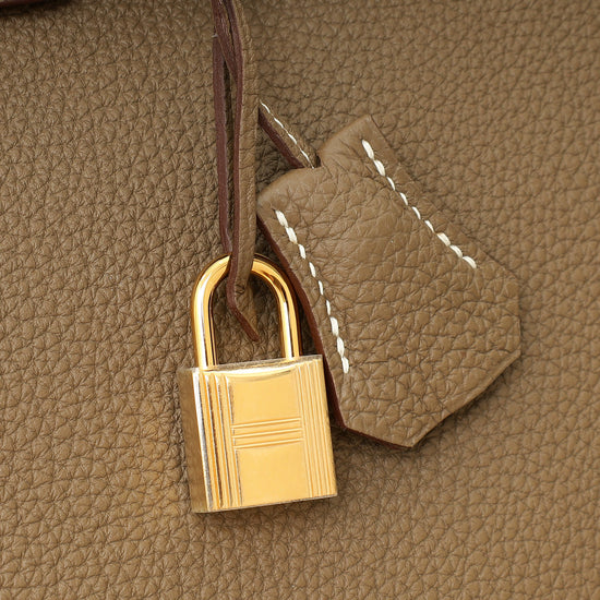 Hermes Etoupe Retourne Birkin 35 Bag-Hermes-THE CLOSET