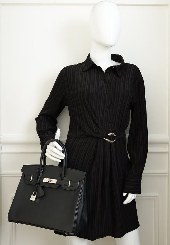 Hermes Noir Birkin 30 Bag