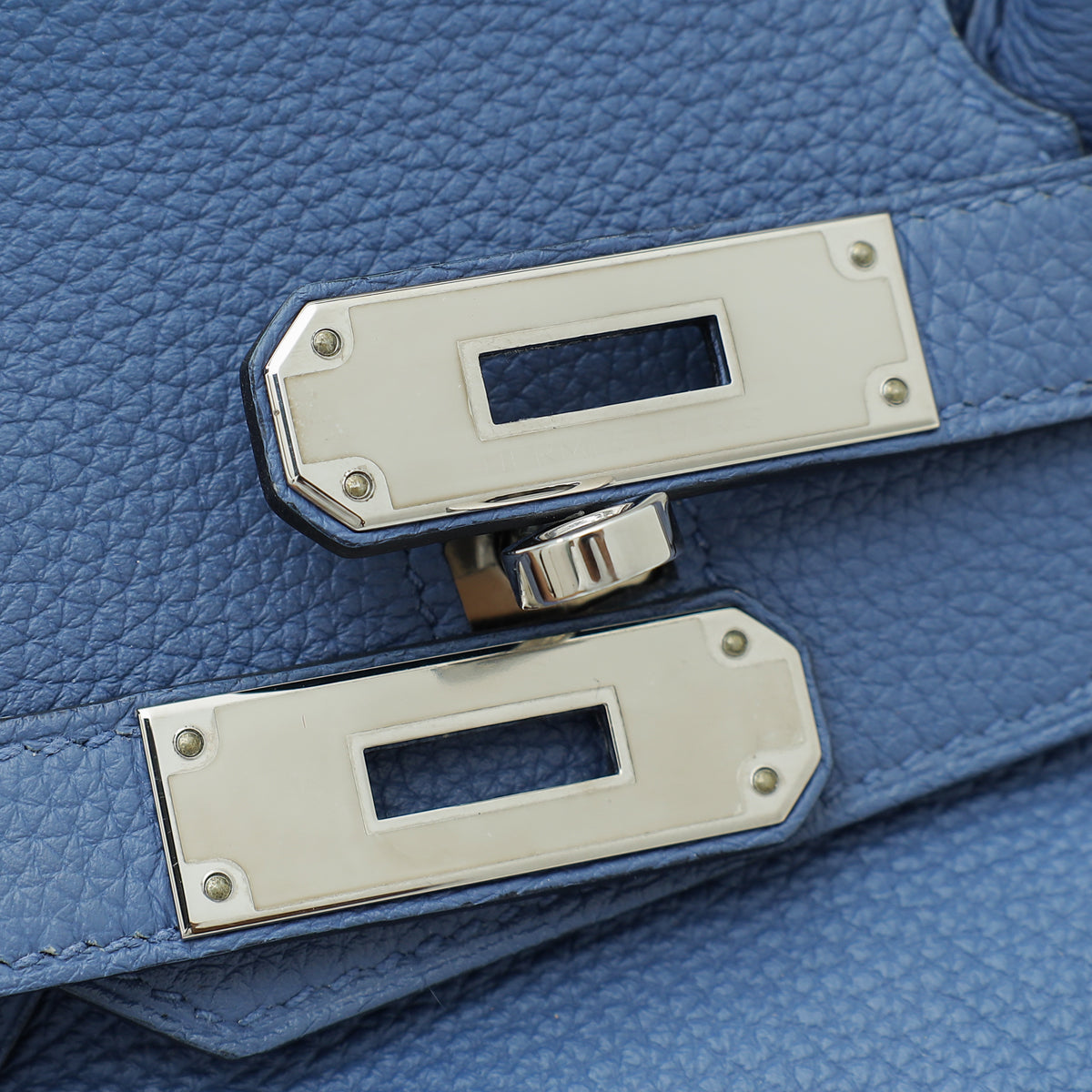 Hermes Birkin 30 Bag Blue Brighton Epsom Leather with Gold Hardware
