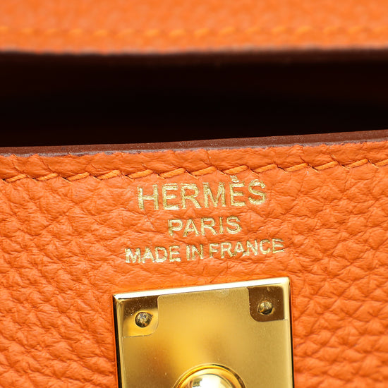 Hermes Orange Retourne Kelly 25 Bag