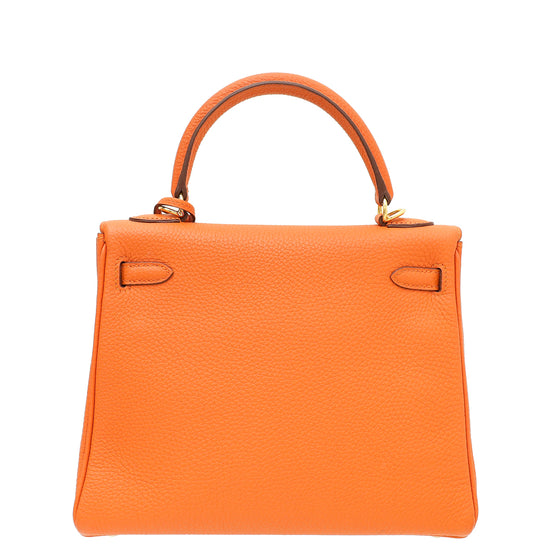 Hermes Orange Retourne Kelly 25 Bag