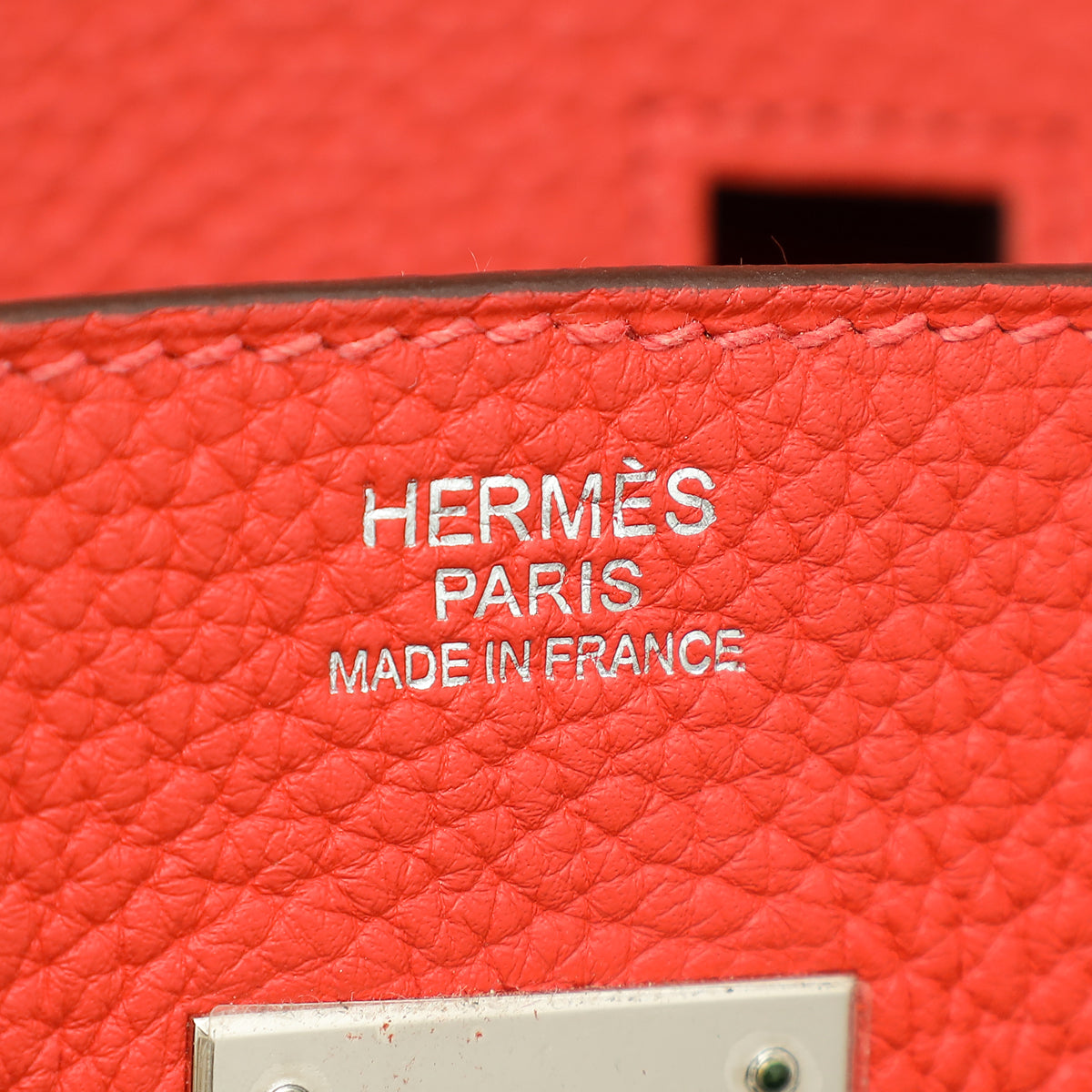 Hermes Rouge Pivoine Retourne Birkin 30 Bag