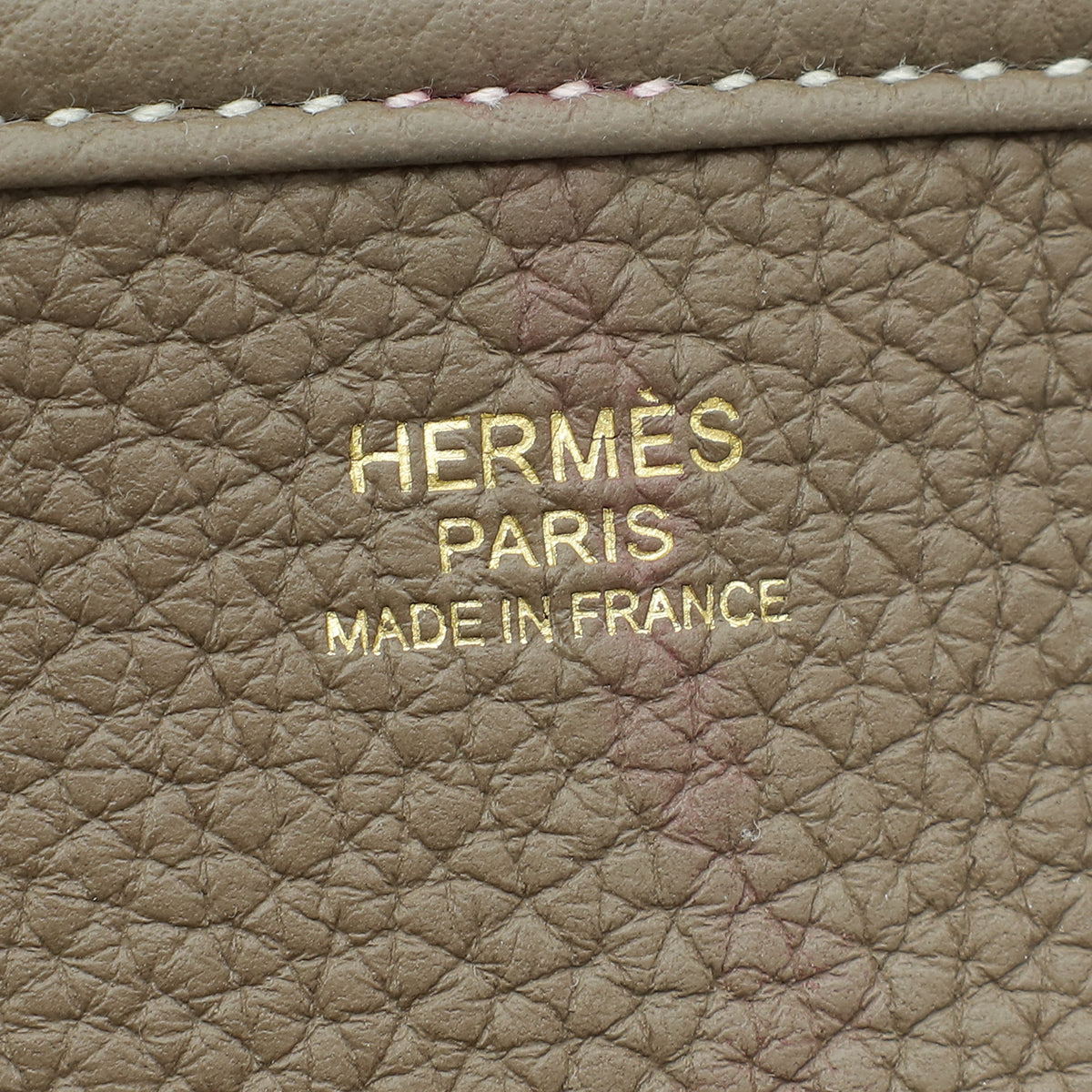 Hermes Etoupe Evelyne III PM Togo Bag