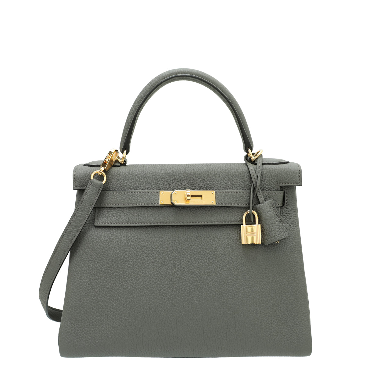 Hermes Gris Etain Retourne Kelly 28 Bag-Hermes-THE CLOSET