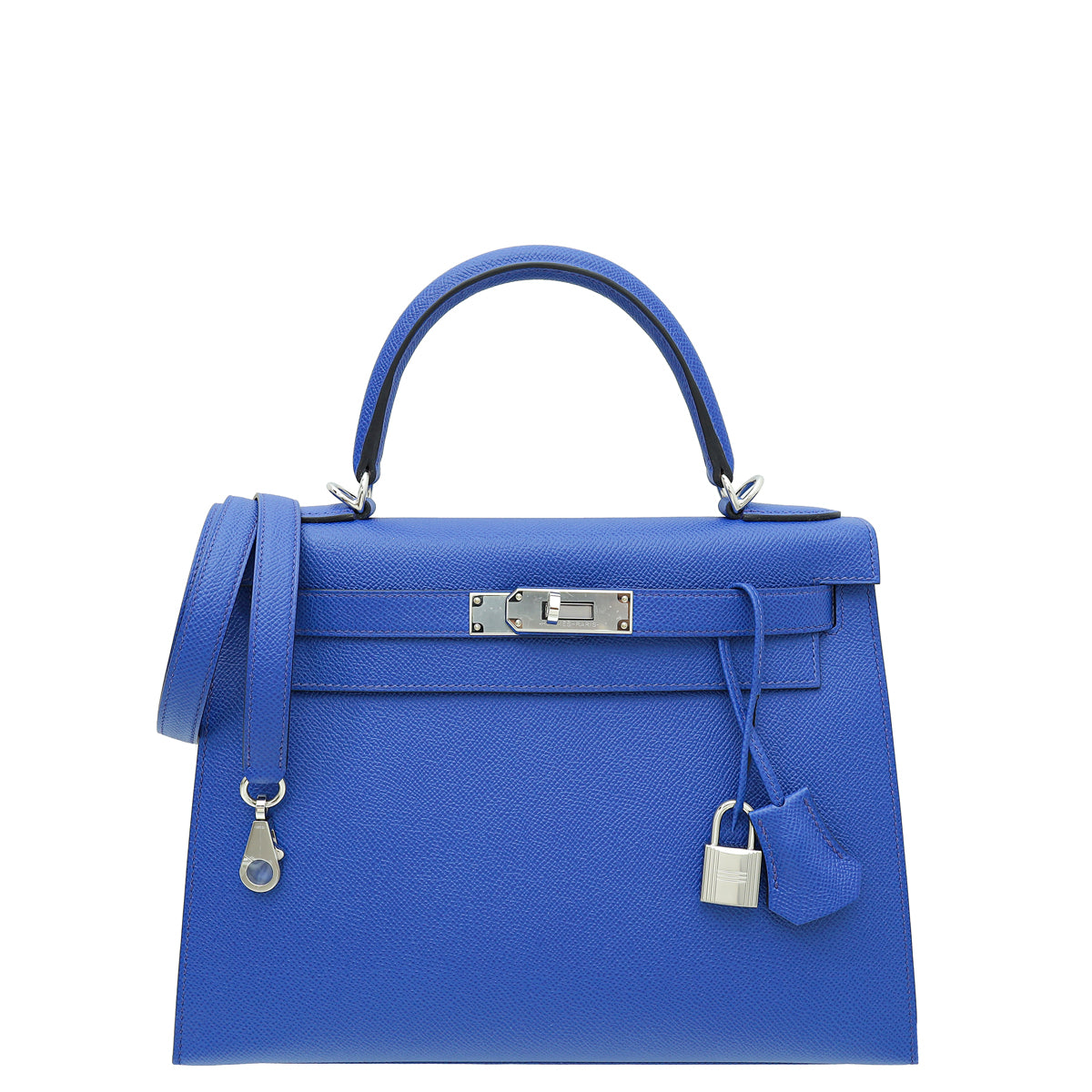 Hermes Bleu Electric 28 Sellier Kelly Bag-Hermes-THE CLOSET