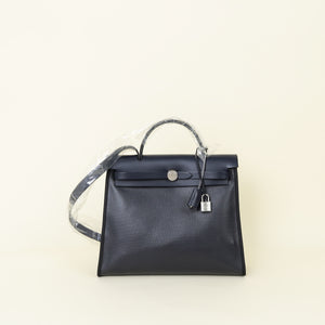 Hermes Bleu Indigo Berline Sellier Herbag Zip 31 PM Bag