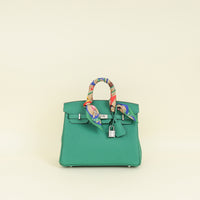 Hermes Vert Vertigo Birkin 25 Bag w Twilly