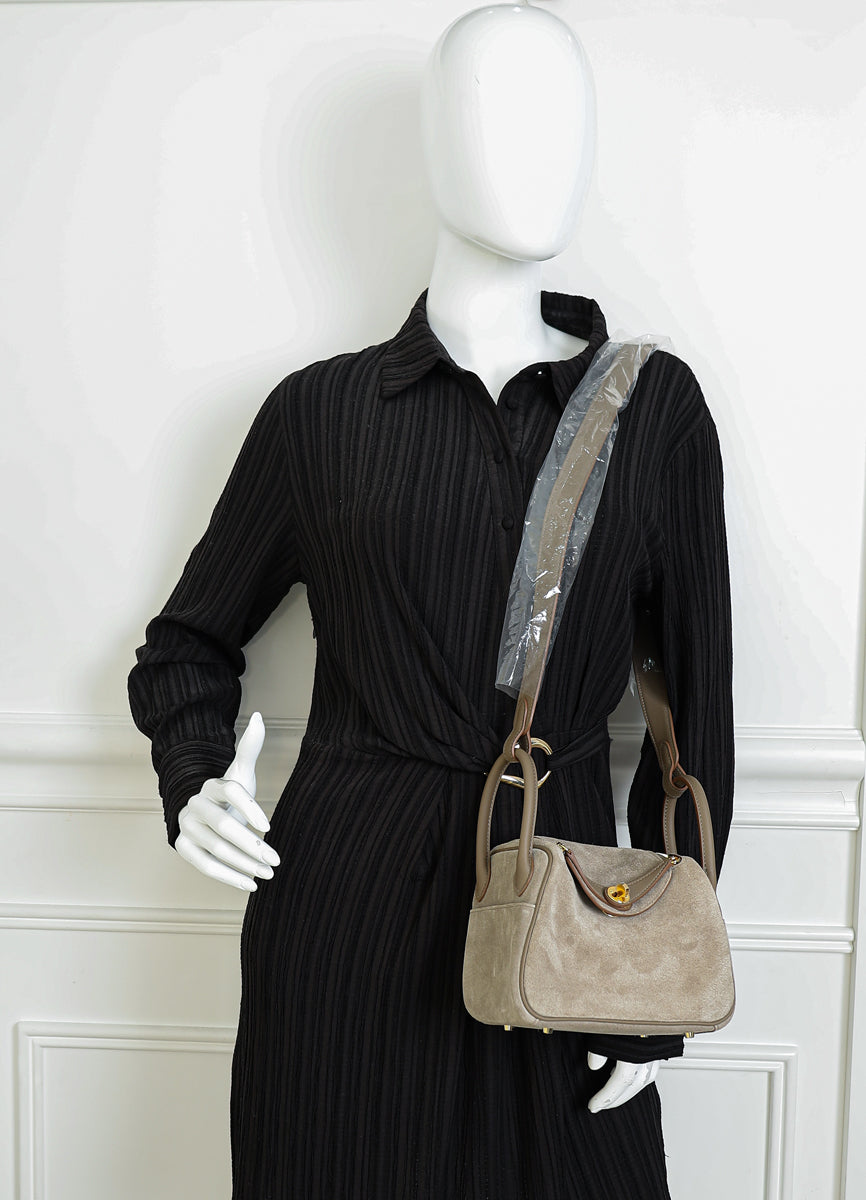 Hermes Bicolor Mini Lindy II Bag — image 13 of 13