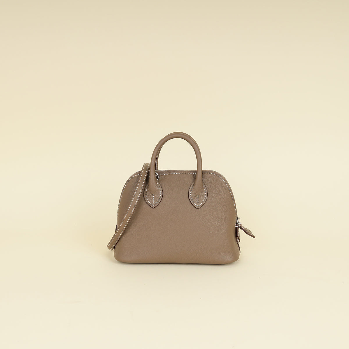 Hermes Etoupe Bolide 1923 Mini Evercolor Bag-Hermes-THE CLOSET