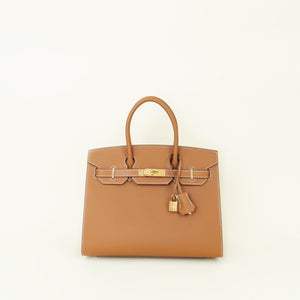 Hermes Gold Birkin 30 Sellier Bag