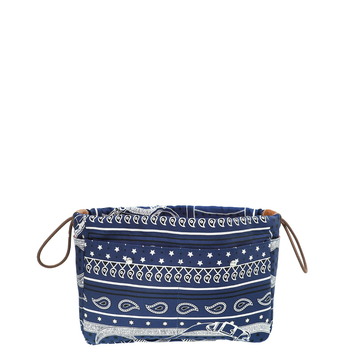 Hermes Bleu Nuit Fourbi 25 "Eperons d'Or" Print Pouch-Hermes-THE CLOSET