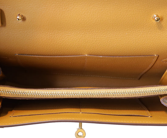 Hermes Caramel Kelly To Go Bag