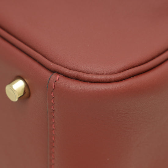 Hermes Rouge H Mini Lindy Bag
