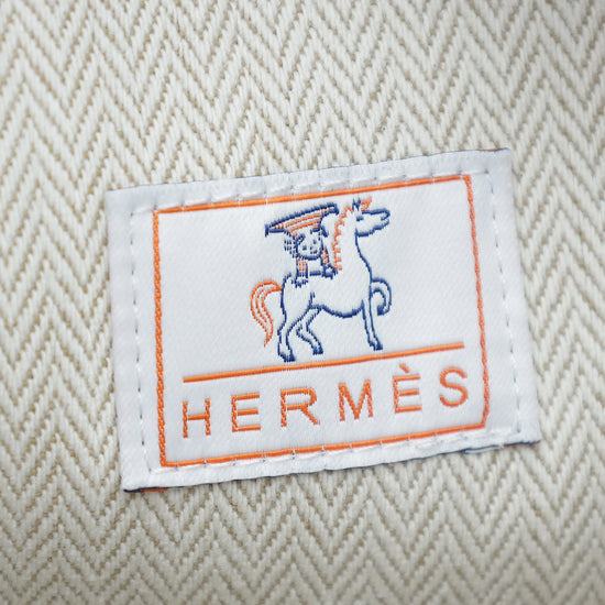 Hermes Terracotta Bride-a-Brac Cabriole Herringbone Large Case Pouch