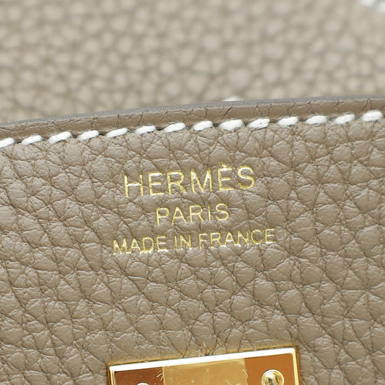 Hermes Etoupe Retourne Birkin 25 Bag