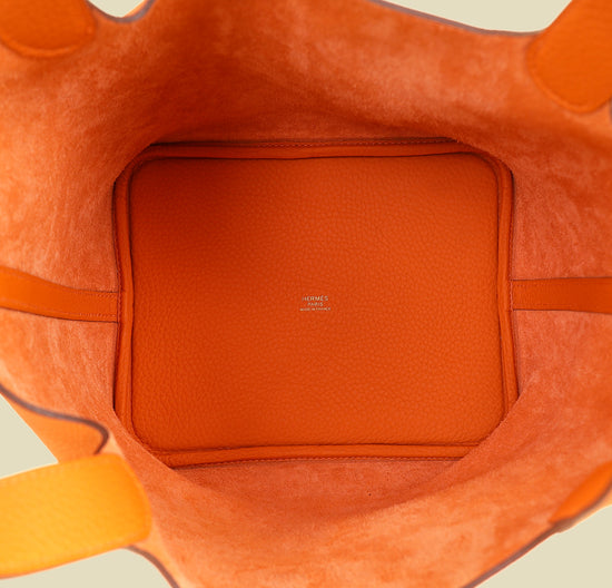 Hermes Orange Picotin Lock 22 Bag