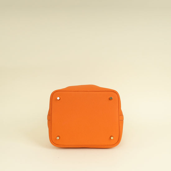 Hermes Orange Picotin Lock 22 Bag