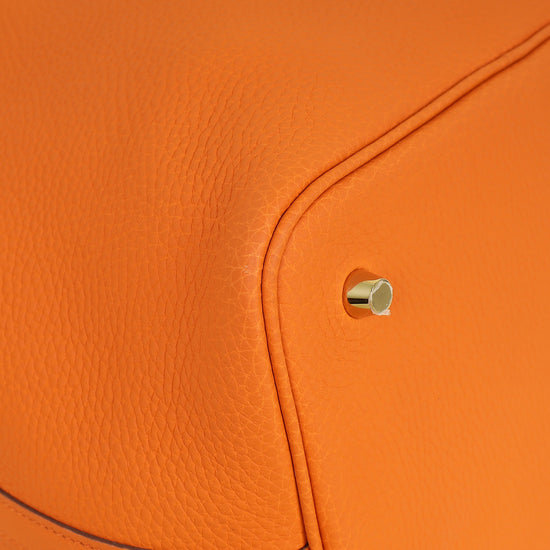 Hermes Orange Picotin Lock 22 Bag