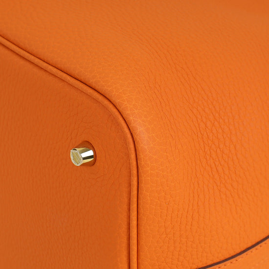 Hermes Orange Picotin Lock 22 Bag