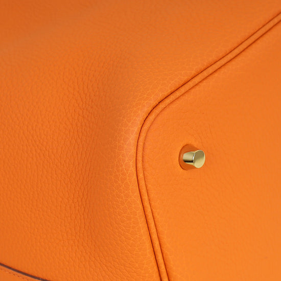 Hermes Orange Picotin Lock 22 Bag