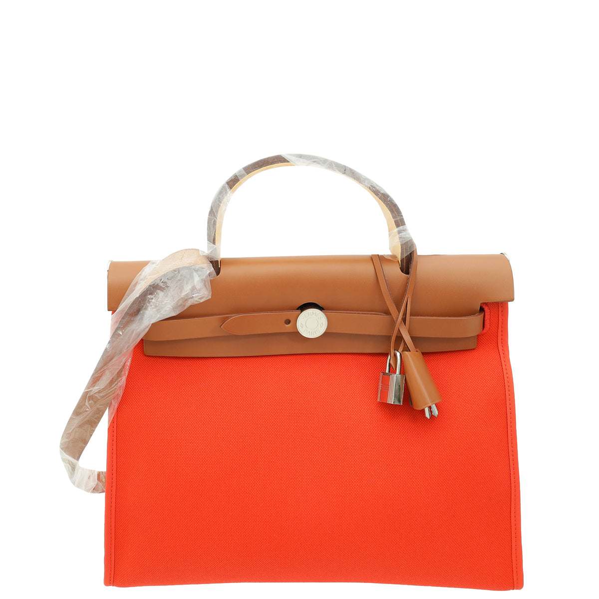 Hermes Bicolor Herbag 31 PM Sellier Vache Hunter Toile Bag