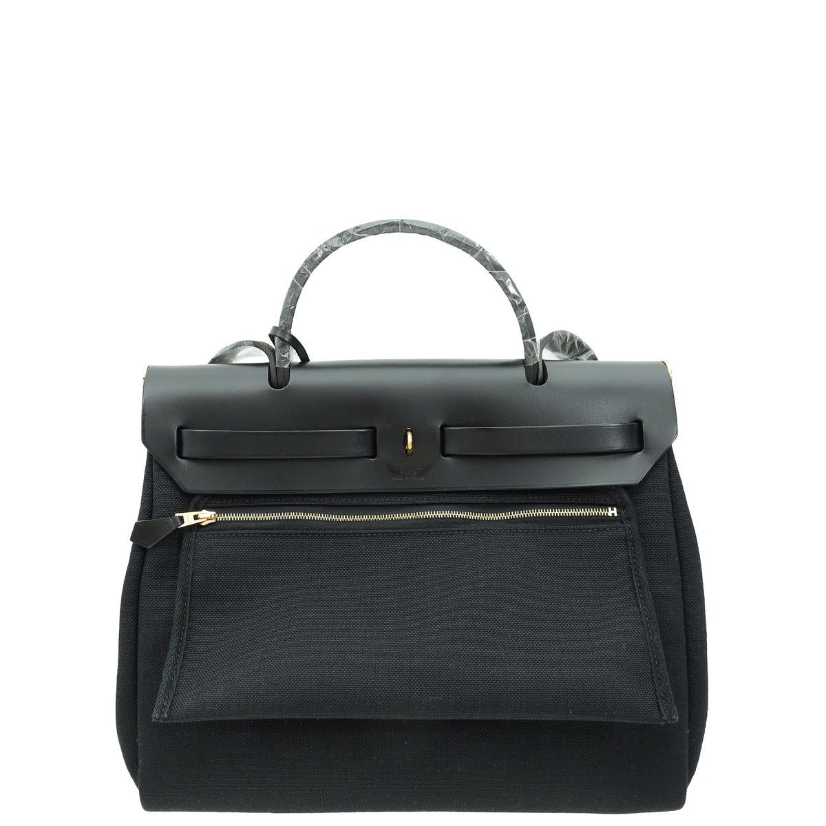 Hermes Military Toile Vache Hunter Herbag Zip Retourne 31 PM Bag-Hermes-THE CLOSET