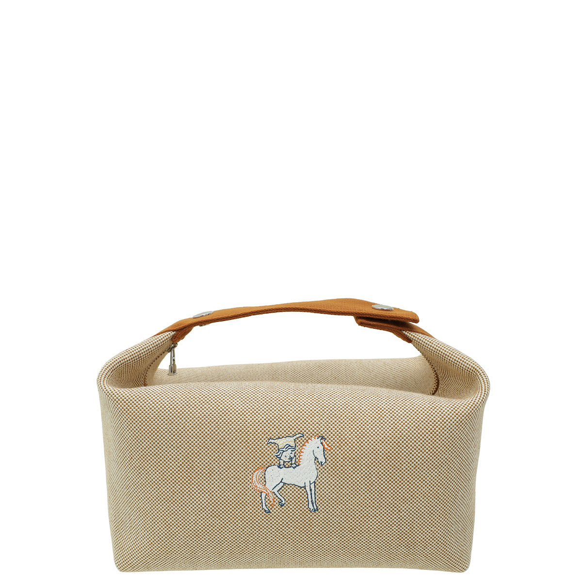 Hermes Biscuit Bride-A Brac Cabriole Herringbone Large Case Pouch-Hermes-THE CLOSET